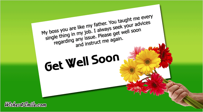 Get well soon messages for Boss