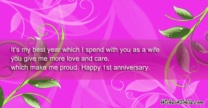 First Anniversary Wishes for Husband
