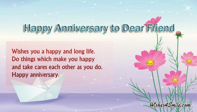 Happy Anniversary Wishes for Friend
