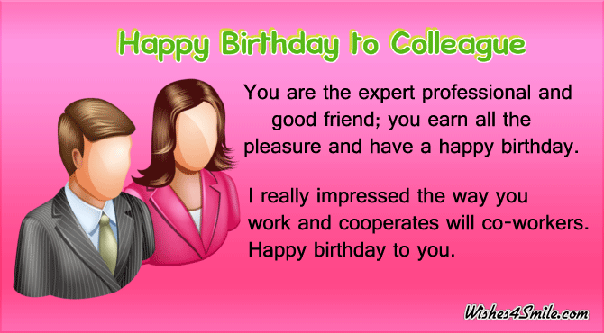 Happy Birthday Wishes for Colleague | Wishes4Smile