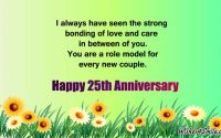 25th Anniversary Wishes for Uncle and Aunty