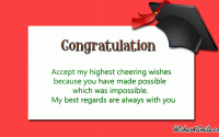 Congratulation on Graduation