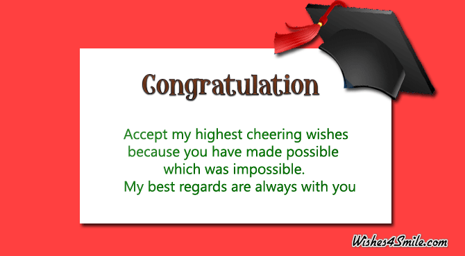Congratulation messages for graduates