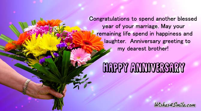 Wedding Anniversary Wishes for Brother